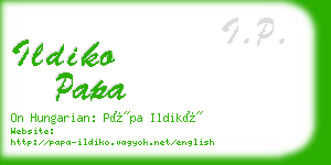 ildiko papa business card